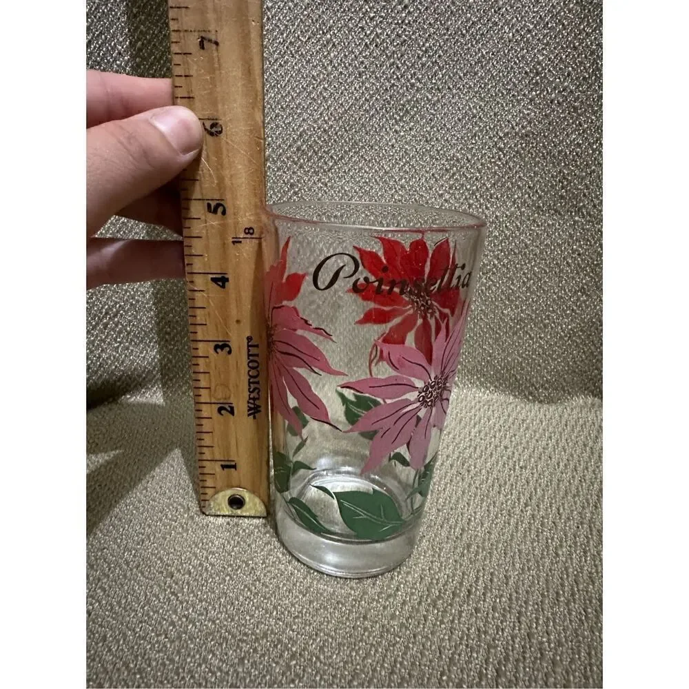 Vintage Boscul Peanut Butter Glass Poinsettia 5” Collectible Floral MCM